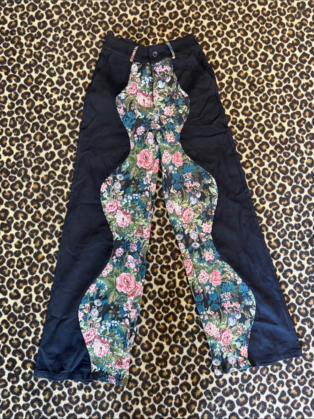 Floral & Black Dress Pant
